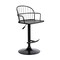 Armen Living Edward Adjustable Black Wood and Metal Barstool LCEWBABLBL - alternate 1